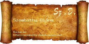 Szombathy Diána névjegykártya