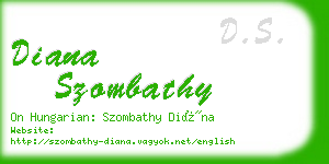 diana szombathy business card